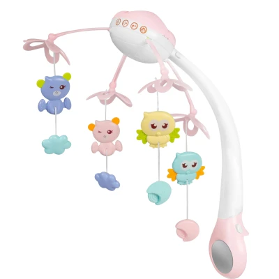 Ricokids RK-813 Mobil nad detskú postieľku s projektorom, ružový