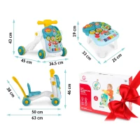 Ricokids 781500 4 v 1 vzdelávací chodítko, modré a biele