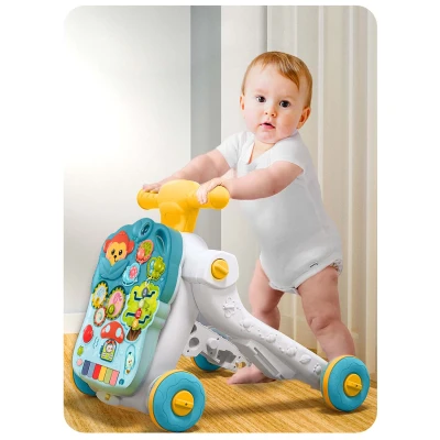 Ricokids 781500 4 v 1 vzdelávací chodítko, modré a biele
