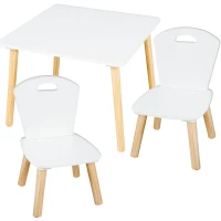 Ricokids RC-848 Detský stôl s dvoma stoličkami, biely