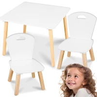 Ricokids RC-848 Detský stôl s dvoma stoličkami, biely