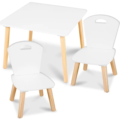 Ricokids RC-848 Detský stôl s dvoma stoličkami, biely