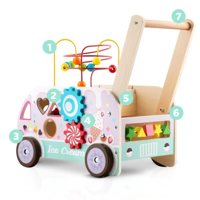 Ricokids RK-873 Drevená chodítka so zmrzlinou