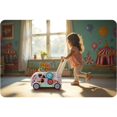 Ricokids RK-873 Drevená chodítka so zmrzlinou