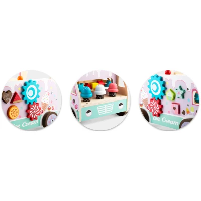 Ricokids RK-873 Drevená chodítka so zmrzlinou