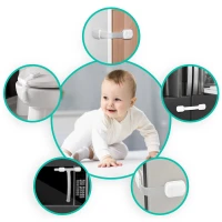 Ricokids 798100 Bezpečnostné zariadenie na otváranie skríň, 6 ks, biele