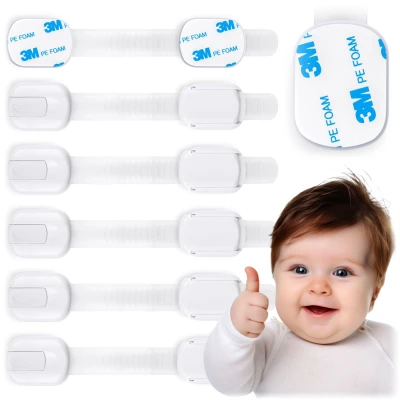 Ricokids 798100 Bezpečnostné zariadenie na otváranie skríň, 6 ks, biele
