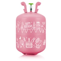 Ricokids 799001 Fľaša s héliom 0,20 m³ + 30 balónikov + 40 m stuha, ružová