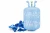 Ricokids 799002 Heliová láhev 0,20 m³ + 30 balónků + 40 m stuhy, modrá