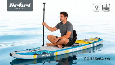 Rebel RBA-4518-BL Paddleboard s príslušenstvom 335 cm, SUP ACTIVE PRO, modrý