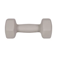 Rebel RBA-2330-4 Liatinové neoprénové činky HEX 2×4 kg, béžové