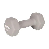 Rebel RBA-2330-4 Liatinové neoprénové činky HEX 2×4 kg, béžové