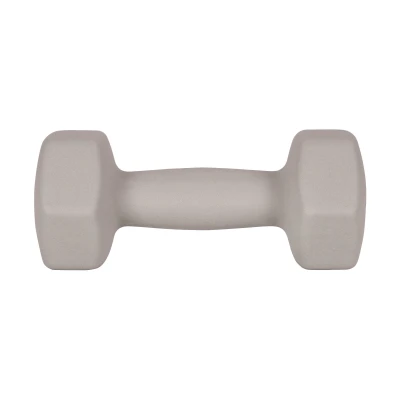 Rebel RBA-2330-4 Liatinové neoprénové činky HEX 2×4 kg, béžové