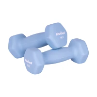 Rebel RBA-2330-1 Činky HEX litinové neoprenové 2×1 kg, světle modré
