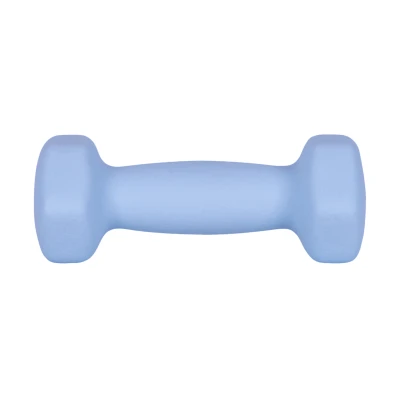 Rebel RBA-2330-1 Činky HEX litinové neoprenové 2×1 kg, světle modré