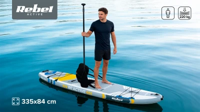 Rebel RBA-4518-WH Paddleboard s príslušenstvom 335 cm, SUP ACTIVE PRO, biely