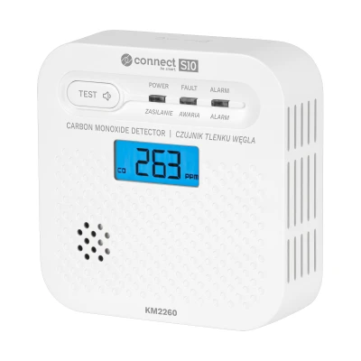 Kruger&Matz KM2260 Detektor oxidu uhoľnatého Connect S10 Tuya PN-EN50921