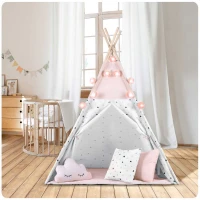 Nukido 740022 Detský teepee s girlandou a svetielkami - ružový