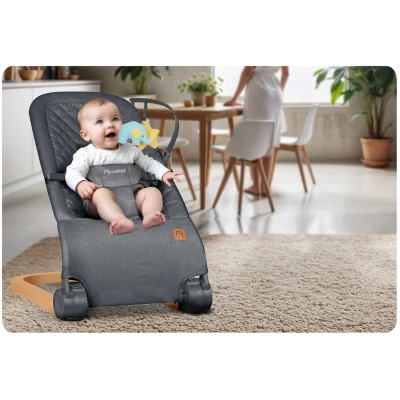 Nukido NK-52 Hojdacia stolička s hračkami, antracitová