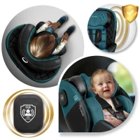 Autosedačka Nukido 710101 Prestige Line ISOFIX, i-Size 40-150 cm, 0-36 kg, čierna a modrá