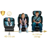 Autosedačka Nukido 710101 Prestige Line ISOFIX, i-Size 40-150 cm, 0-36 kg, čierna a modrá
