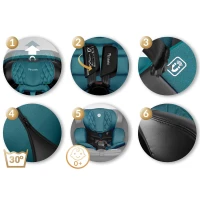 Autosedačka Nukido 710101 Prestige Line ISOFIX, i-Size 40-150 cm, 0-36 kg, čierna a modrá