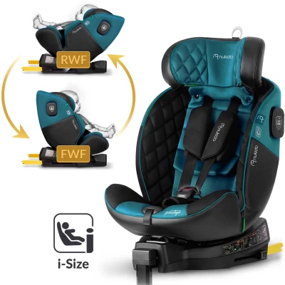 Autosedačka Nukido 710101 Prestige Line ISOFIX, i-Size 40-150 cm, 0-36 kg, čierna a modrá