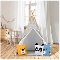 Nukido 740030 Dětské teepee se světýlky - šedé