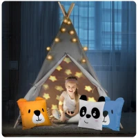 Nukido 740030 Dětské teepee se světýlky - šedé