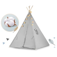 Nukido 740030 Dětské teepee se světýlky - šedé