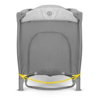 Ricokids RK-242 Cestovná detská postieľka 125x65x78 cm + matrac a taška, sivá