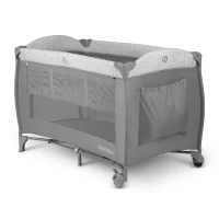 Ricokids RK-242 Cestovná detská postieľka 125x65x78 cm + matrac a taška, sivá
