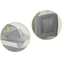 Ricokids RK-242 Cestovná detská postieľka 125x65x78 cm + matrac a taška, sivá