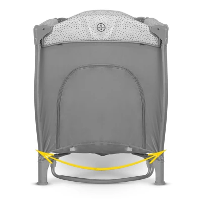 Ricokids RK-242 Cestovná detská postieľka 125x65x78 cm + matrac a taška, sivá