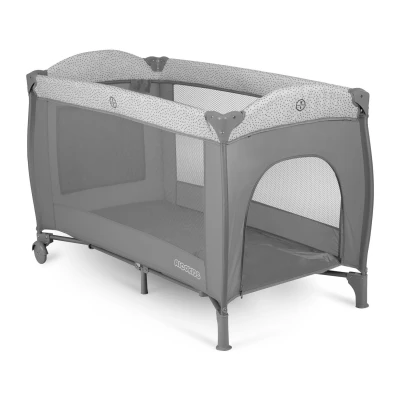 Ricokids RK-242 Cestovná detská postieľka 125x65x78 cm + matrac a taška, sivá