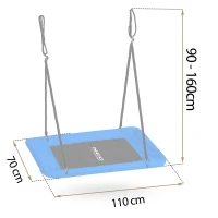 Neo-Sport NS-105 Houpačka hnízdo obdélníková Swingo 110 × 70 cm, modrá