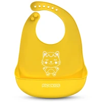 Ricokids 700390 Silikonový bryndák s kapsou, žlutý
