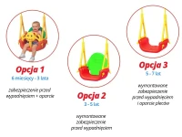 Ricokids 424 Dětská houpačka medvídek, 3 v 1