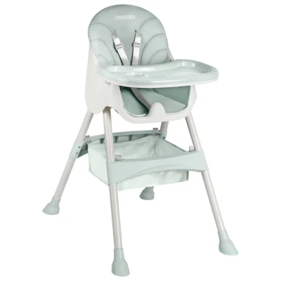 Ricokids 700001 Dětská jídelní židlička Milo se stolkem, zelená