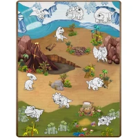 Ricokids RK-344 Pěnová podložka na vybarvování 120 x 90 x 0,3 cm + fixy, DINO