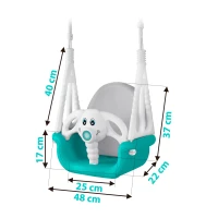 Ricokids 770201 Houpačka Sloník 3v1 - tyrkysová