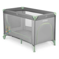 Ricokids RK-240 Cestovná detská postieľka + matrac a taška 125 × 65 × 78 cm, šedá-mätová