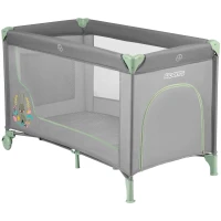 Ricokids RK-240 Cestovná detská postieľka + matrac a taška 125 × 65 × 78 cm, šedá-mätová