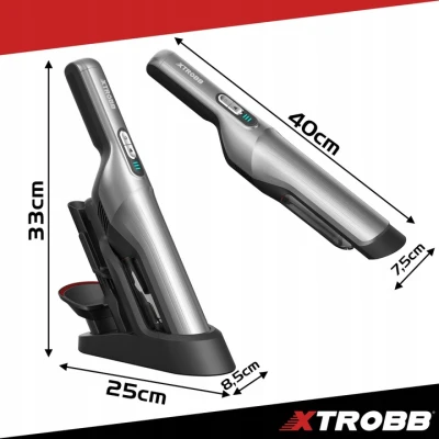 Xtrobb 24263 Bezdrátový vysavač do auta ProVac, 100 W, 2000 mAh, šedý