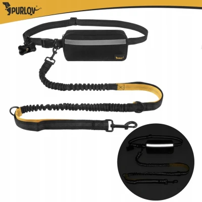 Purlov 24689 Běžečké vodítko s ledvinkou reflexní, 2 m do 50 kg