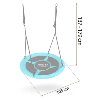 Neo-Sport 1082 Swingo 105 cm hniezdová hojdačka, tyrkysová