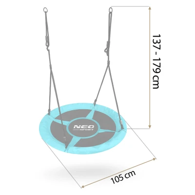 Neo-Sport 1082 Swingo 105 cm hniezdová hojdačka, tyrkysová