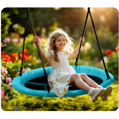 Neo-Sport 1082 Swingo 105 cm hniezdová hojdačka, tyrkysová