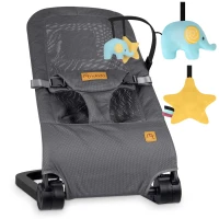 Nukido NK-52 Houpací křeslo s hračkami, šedé