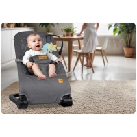 Nukido NK-52 Houpací křeslo s hračkami, šedé